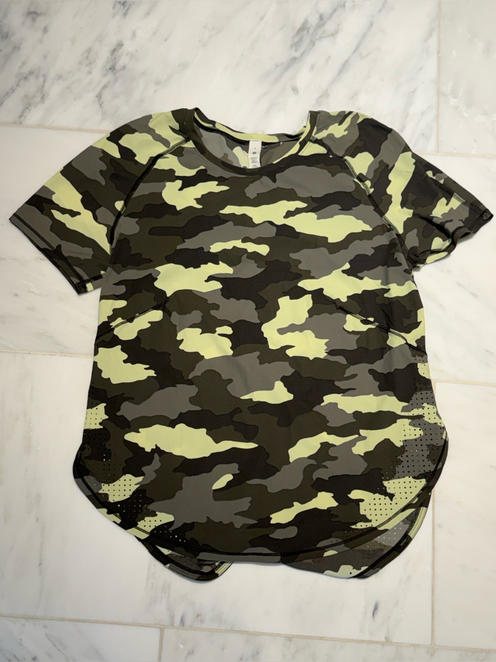 lululemon athletica Camo-Print Short Sleeve Tee - Olive & Light Green